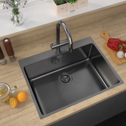 Мойка кухонная ZorG ZRN 5065 Premium PVD Gunblack