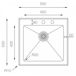 Мойка кухонная ZorG GS 5553 BL