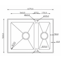 Мойка кухонная ZorG GS 6750-2 White