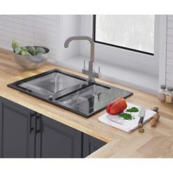 Мойка кухонная ZorG GS 7850-2 BL