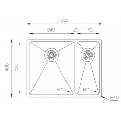 Мойка кухонная ZorG ZRE 5744 - 2 L