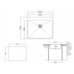 Мойка кухонная ZorG ZRE 6050