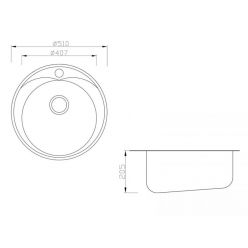 Мойка кухонная ZorG ZR-510/205