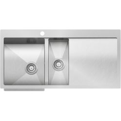 Мойка кухонная AquaSanita Steel LUNA 151 M-L 100х51