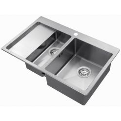 Мойка кухонная Aquasanita Steel LUNA 151N-R 78x50