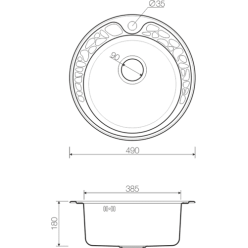 Мойка кухонная Omoikiri Tovada 49-1-IN 49x49 нержавеющая сталь