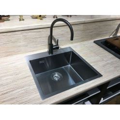 Мойка кухонная Omoikiri Taki 44-U/IF 44x44 вороненая сталь