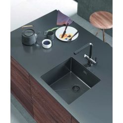 Мойка кухонная Omoikiri Taki 44-U/IF 44x44 вороненая сталь