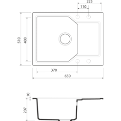Мойка кухонная Omoikiri Yonaka 65-CA 65x51 карамель