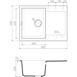 Мойка кухонная Omoikiri Sakaime 68-EV 68x50 эверест