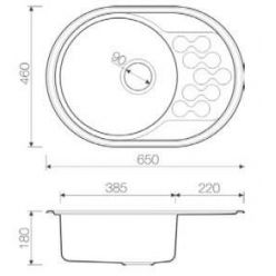 Мойка кухонная Omoikiri Kashiogawa 65-IN 65x46 нержавеющая сталь (универсальная)