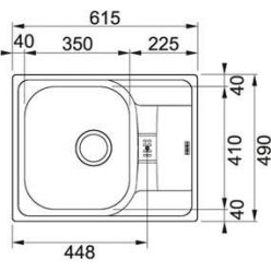 Мойка кухонная FRANKE POLAR PXN 614-60 61,5х49