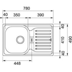 Мойка кухонная FRANKE POLAR PXN 614-78 78х49