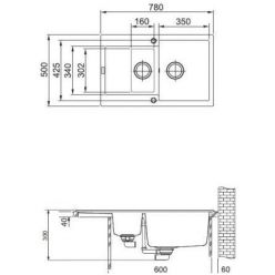 Мойка кухонная FRANKE MRG 651-78 78x50 бежевый
