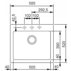 Мойка кухонная FRANKE MRG 610-58 58,5x52 сахара