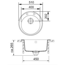 Мойка кухонная FRANKE ROG 610-41 51x51 графит