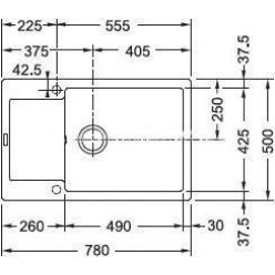 Мойка кухонная FRANKE MRG 611D 78x50 белый