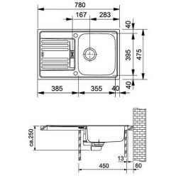 Мойка кухонная FRANKE EFN 614-78 78х47,5