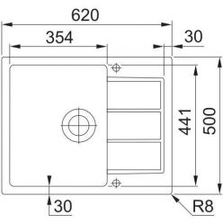 Мойка кухонная FRANKE SIRIUS SID 611-62/44 3,5" полярный белый