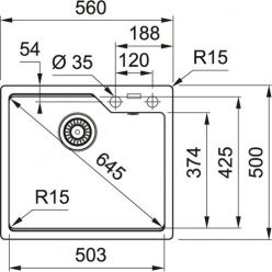 Мойка кухонная FRANKE URBAN UBG 610-56 56x50 миндаль