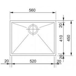 Мойка кухонная FRANKE PPX 110-52 56х45
