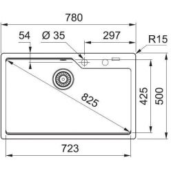 Мойка кухонная FRANKE URBAN UBG 610-78 78x50 серый камень