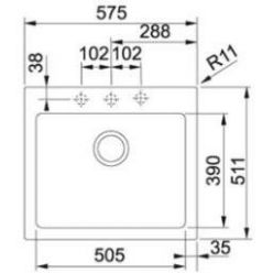 Мойка кухонная FRANKE MRG 210-58 57,5x51,1 белый