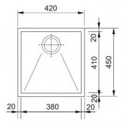 Мойка кухонная FRANKE PPX 110-38 47х42