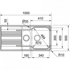 Мойка кухонная FRANKE Smart SRX 651 100x50