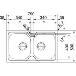 Мойка кухонная FRANKE Onda OLN 620-79 79x50