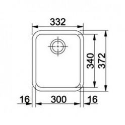 Мойка кухонная FRANKE GALASSIA GAX 110-30 30x34