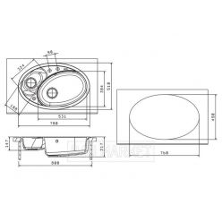 Мойка кухонная Florentina Селена антрацит (20.265.E0780.302)