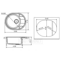Мойка кухонная Florentina Родос 58 см коричневый (20.240.B0580.105)