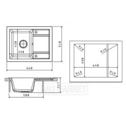 Мойка кухонная Florentina Липси 66 см грей (20.155.C0660.305)