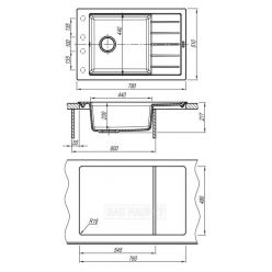 Мойка кухонная Florentina Липси 780P жасмин (20.275.D0780.201)