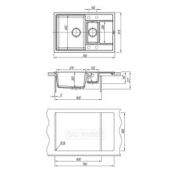 Мойка кухонная Florentina Липси 780K антрацит (20.250.D0780.302)
