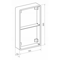 Шкаф с зеркалом Континент Elmage Black LED 45x80 с подсветкой и сенсорным выключателем