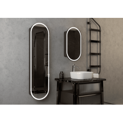 Шкаф с зеркалом Континент Elmage Black LED 45x80 с подсветкой и сенсорным выключателем