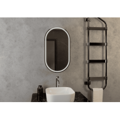 Шкаф с зеркалом Континент Elmage Black LED 45x80 с подсветкой и сенсорным выключателем