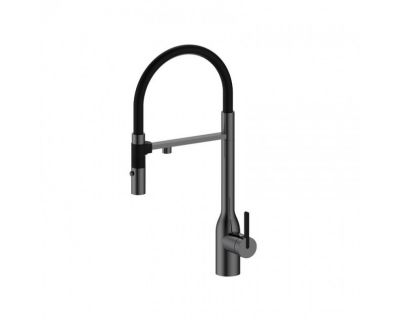 Смеситель PAULMARK MAGNETO ONE Ma213188-GM, (черный/вороненая сталь)