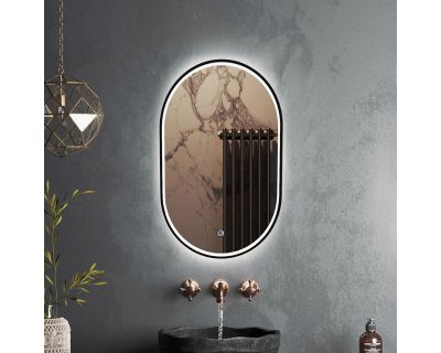 Зеркало Roxen Grown Black 40x70 с подсветкой