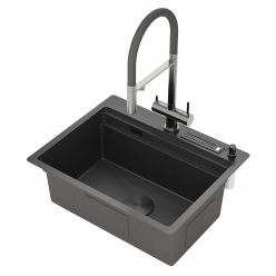 Кухонная мойка Roxen Stage 60-BS графит (текстурное покрытие)