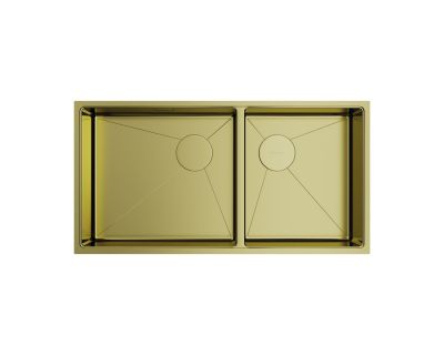 Кухонная мойка из нержавейки Omoikiri Taki 85-2-LB-U/IF-LG Side светлое золото