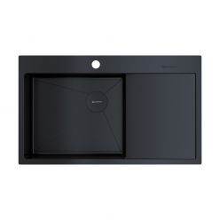 Кухонная мойка из нержавейки Omoikiri Akisame 86-GB-L Side графит