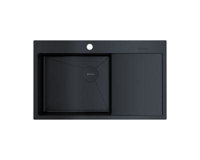 Кухонная мойка из нержавейки Omoikiri Akisame 86-GB-L Side графит