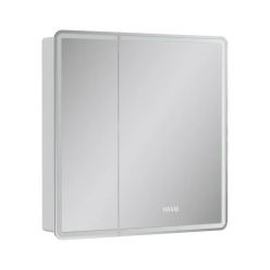 Шкаф с зеркалом Equil Nice LED 80 с часами, правый, белый