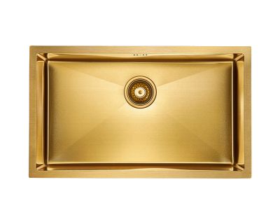 Кухонная мойка Paulmark Aller 74 Uni PM807444-BG брашированное золото