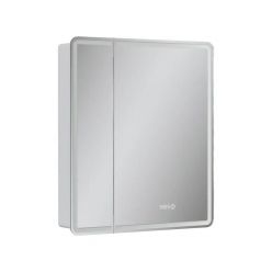 Шкаф с зеркалом Equil Nice LED 70 с часами, правый, белый