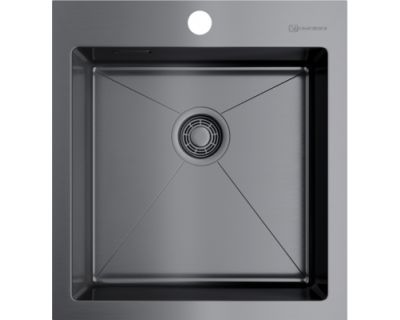Мойка кухонная Omoikiri Akisame 46-GM 4973095 вороненая сталь