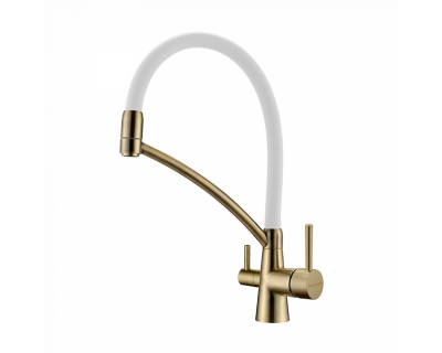 Смеситель PAULMARK SIEGEN Si213111-BRw, (бронза/белый)